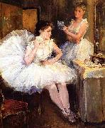 Willard Leroy Metcalf The Ballet Dancers aka The Dressing Room Spain oil painting artist